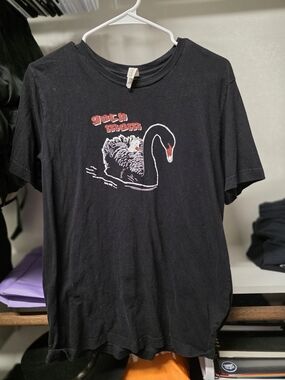 Black 'Goth Mom' Swan Graphic Short Sleeve Tee